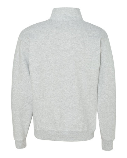JERZEES Unisex Nublend® Cadet Collar Quarter-Zip Sweatshirt 995MR #color_Ash