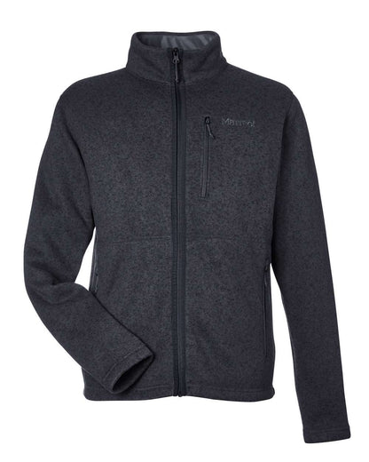 Marmot Men's Drop Line Fleece Jacket M16223 #color_Black Heather