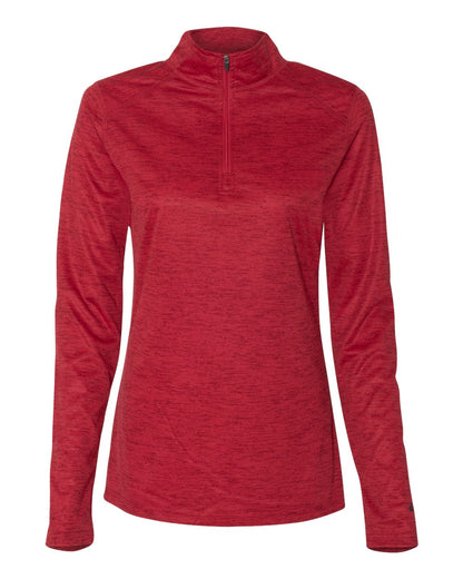 Badger Women’s Tonal Blend Quarter-Zip Pullover 4173 #color_Red Tonal Blend