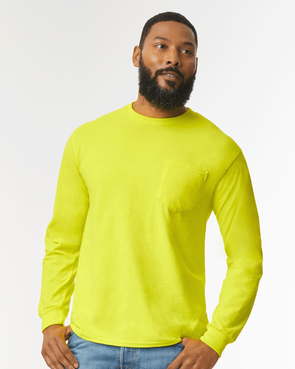 Gildan Unisex Ultra Cotton® Long Sleeve Pocket T-Shirt 2410