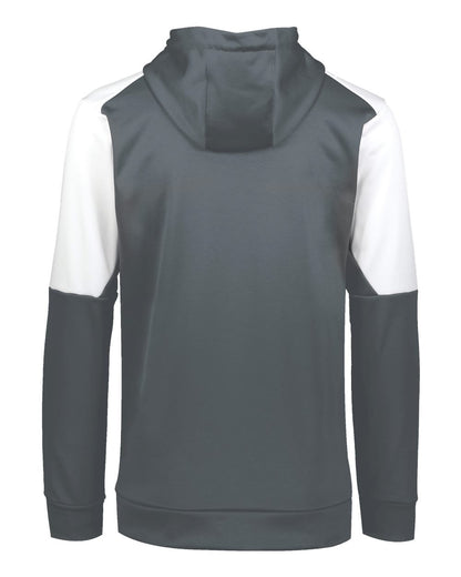 Holloway Unisex Blue Chip Hooded Sweatshirt 222540 #color_Iron/ White
