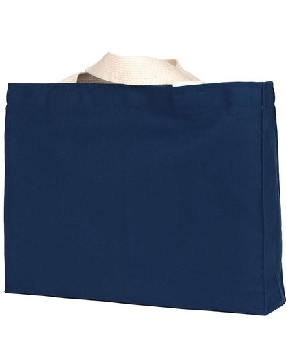 Bayside USA Made Cotton Canvas Medium Gusset Tote Bag BA750 #color_Navy