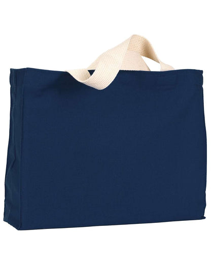 Bayside USA Made Cotton Canvas Medium Gusset Tote Bag BA750 #color_Navy