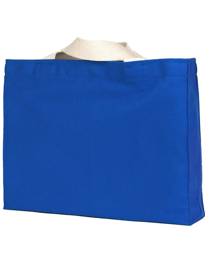Bayside USA Made Cotton Canvas Medium Gusset Tote Bag BA750 #color_Royal