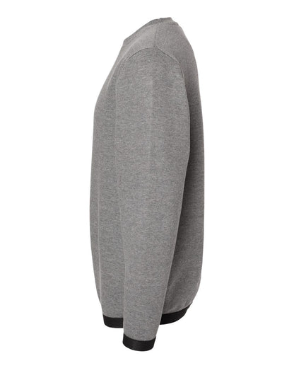 LAT Unisex The Statement Fleece Crewneck Sweatshirt 6789 #color_Granite Heather/ Black