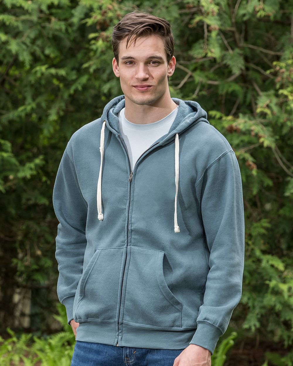 MV Sport Unisex Vintage Fleece Full-Zip Hooded Sweatshirt 22132