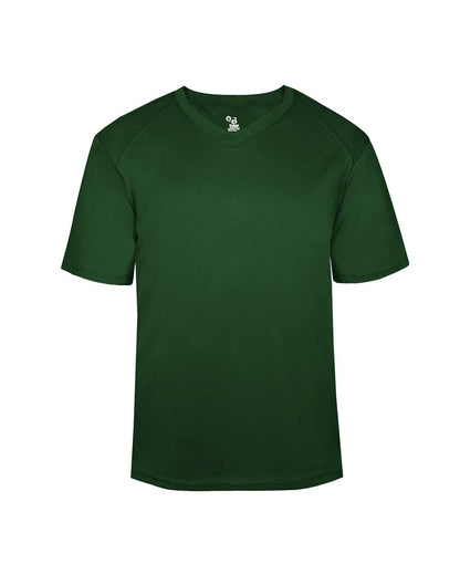 Badger Youth B-Core V-Neck T-Shirt 2162 #color_Forest