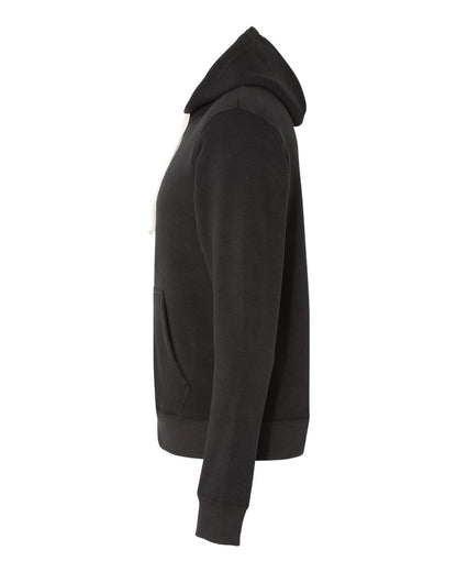 J. America Men's Triblend Full-Zip Hooded Sweatshirt 8872 #color_Black Solid