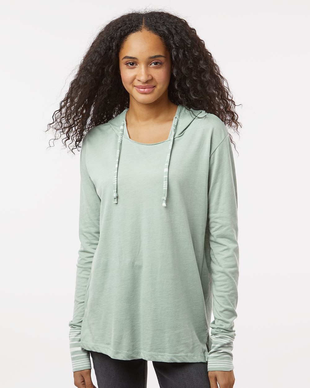 MV Sport Women's Heathered Jersey Hooded Tunic W19439