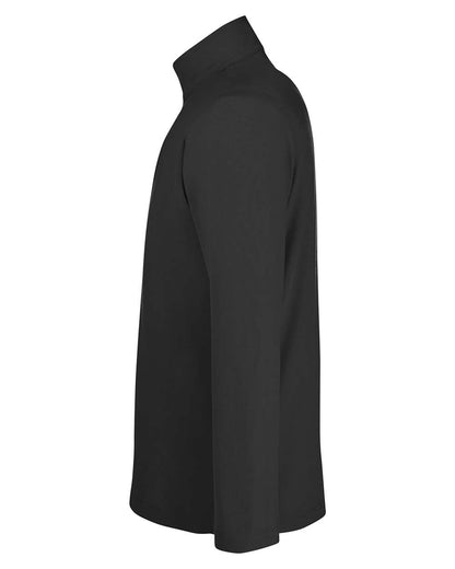 CORE365 Men's Fusion ChromaSoft™ Pique Quarter-Zip Pullover CE405 #color_Black