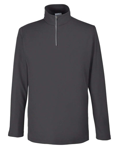 CORE365 Men's Fusion ChromaSoft™ Pique Quarter-Zip Pullover CE405 #color_Carbon