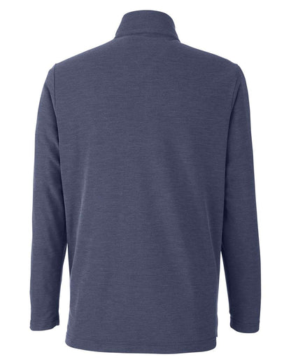 CORE365 Men's Fusion ChromaSoft™ Pique Quarter-Zip Pullover CE405 #color_Classic Navy Heather