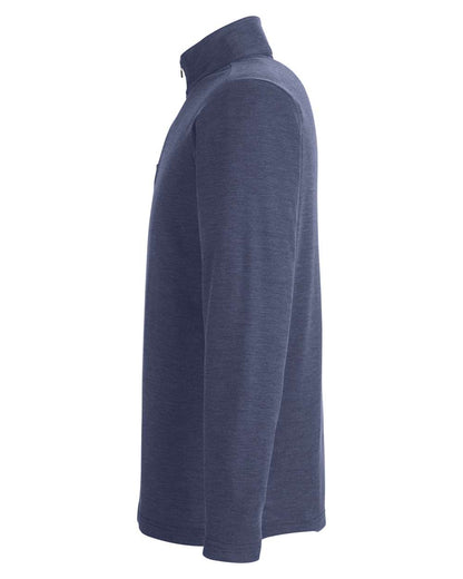 CORE365 Men's Fusion ChromaSoft™ Pique Quarter-Zip Pullover CE405 #color_Classic Navy Heather