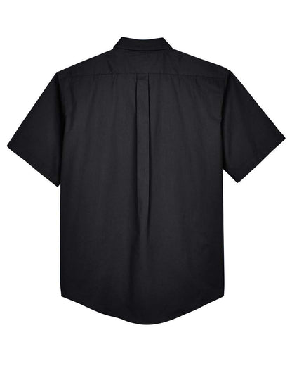 CORE365 Men's Optimum Short Sleeve Twill Dress Shirt 88194 #color_Black
