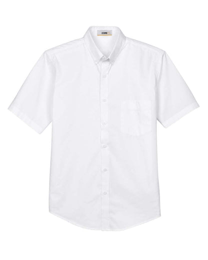 CORE365 Men's Optimum Short Sleeve Twill Dress Shirt 88194 #color_White
