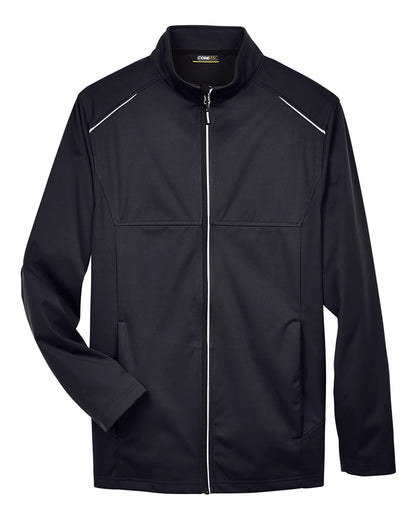 CORE365 Men's Techno Lite Three-Layer Knit Tech-Shell CE708 #color_Black