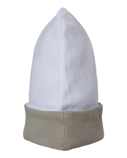 Rabbit Skins Infant Baby Rib Beanie 4451 #color_White/ Titanium