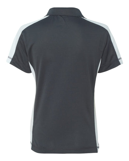 Sierra Pacific Women's Colorblocked Moisture Free Mesh Polo 5465 #color_Steel/ White