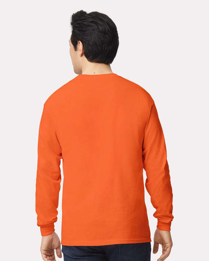 Gildan Ultra Cotton® Long Sleeve T-Shirt 2400 #colormdl_Orange