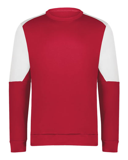 Holloway Men's Momentum Team Crewneck Sweatshirt 223525 #color_Scarlet/ White