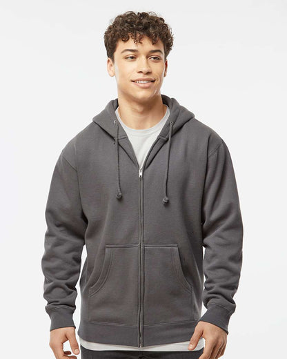 Independent Trading Co. Unisex Heavyweight Full-Zip Hooded Sweatshirt IND4000Z #colormdl_Solid Charcoal