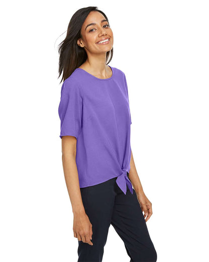 Devon & Jones Women's Perfect Fit™ Tie Front Blouse DP617W #colormdl_Grape