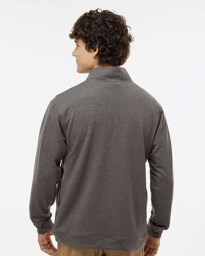 J. America Men's Omega Stretch Quarter-Zip Pullover 8434 #colormdl_Charcoal Triblend