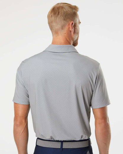 Adidas Men's Ultimate365 Diamond Dot Print Polo A498 #colormdl_Grey Three/ Team Royal/ Navy