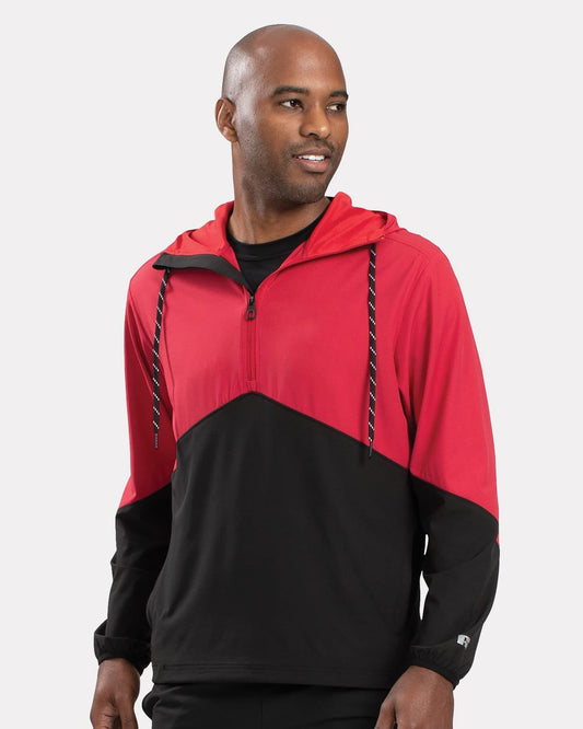 Russell Athletic Unisex Legend Hooded Quarter-Zip Pullover R20DSM
