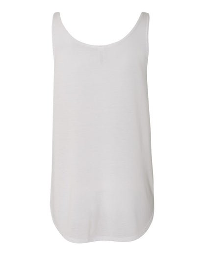 BELLA + CANVAS Women's Flowy Tank with Side Slit 8802 #color_White