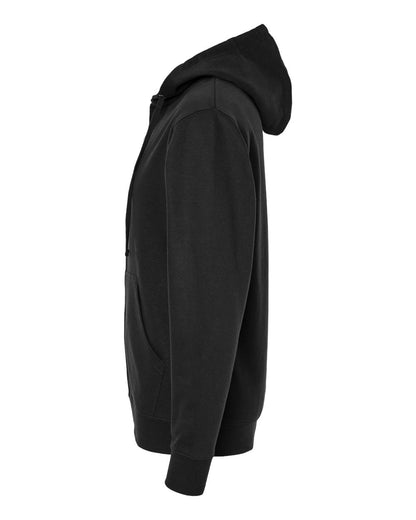 Independent Trading Co. Unisex Midweight Full-Zip Hooded Sweatshirt SS4500Z #color_Black