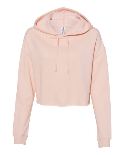 Independent Trading Co. Women’s Lightweight Crop Hooded Sweatshirt AFX64CRP #color_Blush