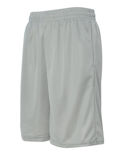 Badger Pro Mesh 9" Shorts with Pockets 7219 #color_Silver