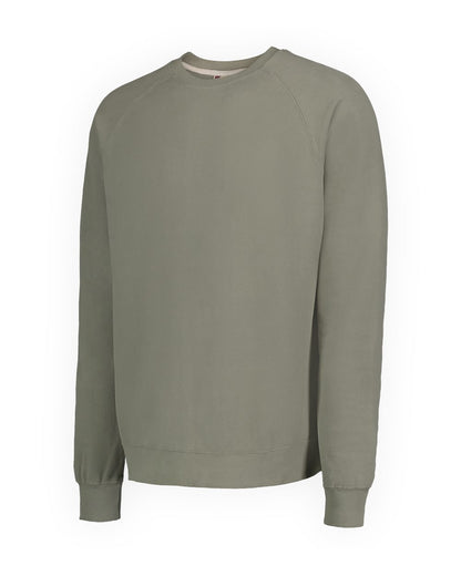 MV Sport Men's Vintage Fleece Raglan Crewneck Sweatshirt 17116 #color_Sage