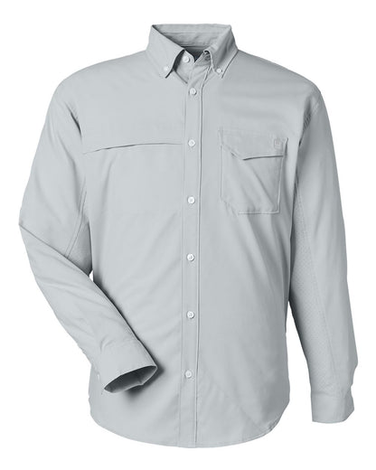 HUK Men's Tide Point Pocket Fishing Shirt H150172 #color_Harbor Mist