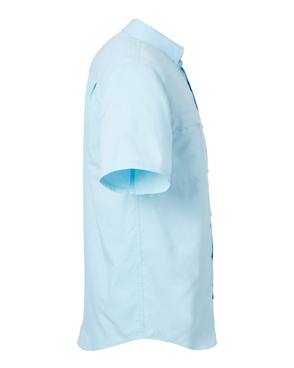 HUK Men's Tide Point Short Sleeve Shirt H150171 #color_Crystal Blue