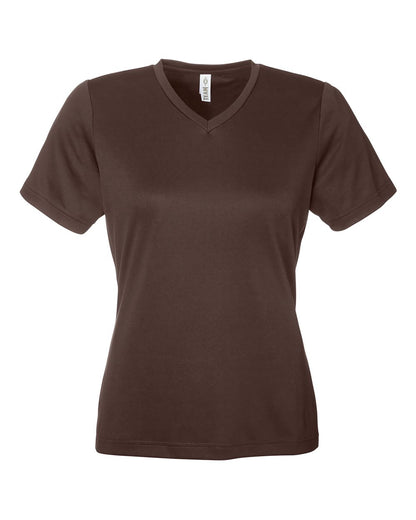 Team 365 Women's Zone Performance Mesh T-Shirt TT15W #color_Sport Dark Brown