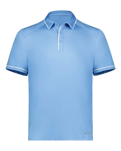 Holloway Men's CoolCore® Polo 222518 #color_Columbia Blue/ White