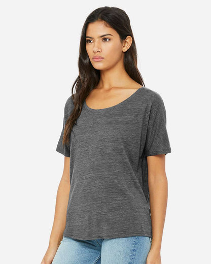 BELLA + CANVAS Women’s Slouchy Tee 8816 #colormdl_Asphalt Slub
