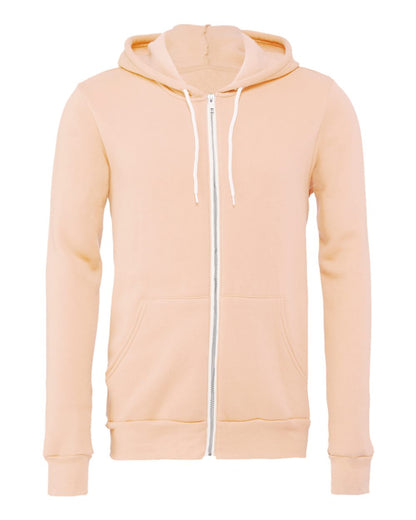 BELLA + CANVAS Sponge Fleece Full-Zip Hoodie 3739 #color_Peach