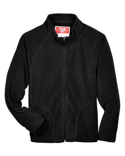 Team 365 Youth Campus Microfleece Jacket TT90Y #color_Black