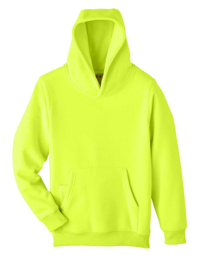 Team 365 Youth Zone HydroSport™ Heavyweight Hooded Sweatshirt TT96Y #color_Safety Yellow