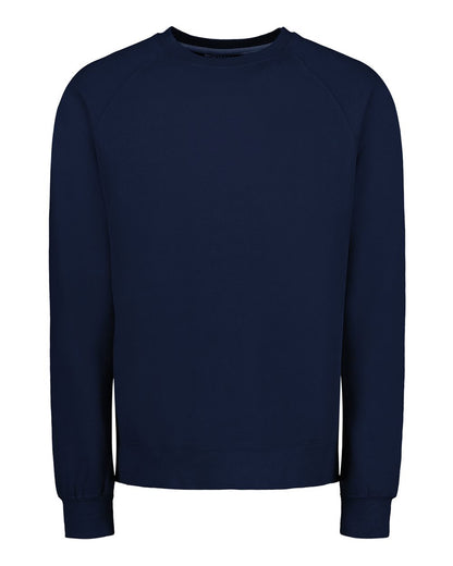 MV Sport Men's Vintage Fleece Raglan Crewneck Sweatshirt 17116 #color_Vintage Blue