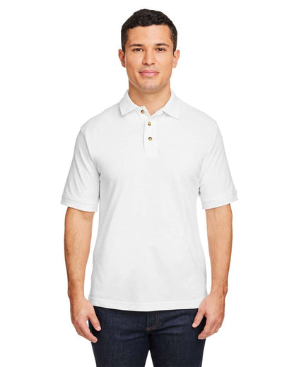 Harriton Men's Pique Polo M200 #colormdl_White