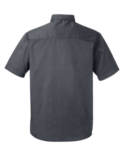Harriton Men's Advantage IL Short Sleeve Work Shirt M585 #color_Dark Charcoal