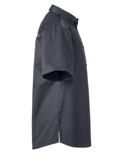 Harriton Men's Advantage IL Short Sleeve Work Shirt M585 #color_Dark Charcoal