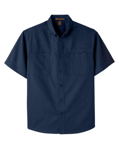 Harriton Men's Advantage IL Short Sleeve Work Shirt M585 #color_Dark Navy