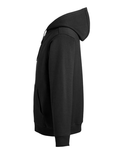Harriton Unisex Tall ClimaBloc™ Lined Heavyweight Hooded Sweatshirt M711T #color_Black
