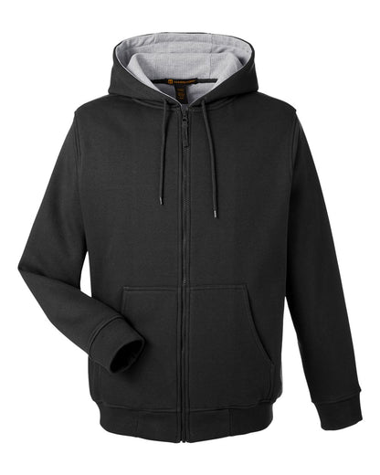 Harriton Unisex Tall ClimaBloc™ Lined Heavyweight Hooded Sweatshirt M711T #color_Black