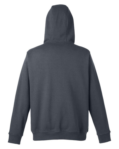 Harriton Unisex Tall ClimaBloc™ Lined Heavyweight Hooded Sweatshirt M711T #color_Dark Charcoal